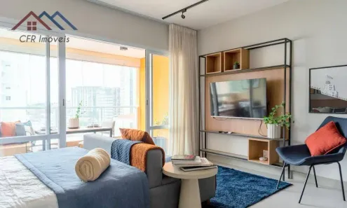 Apartamento com 1 Quarto para alugar, 48m² no Campo Belo, São Paulo