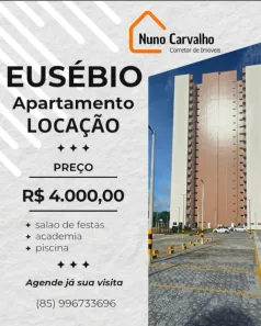 Apartamento com 3 Quartos para alugar, 94m² no Centro, Eusébio