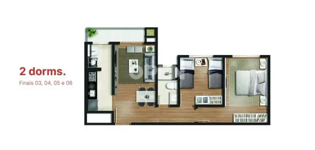 Apartamento com 2 Quartos à venda, 53m² no Igara, Canoas