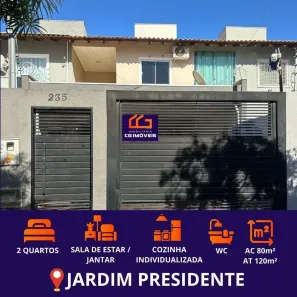 Sobrado com 2 Quartos à venda, 80m² no Jardim Presidente, Campo Grande
