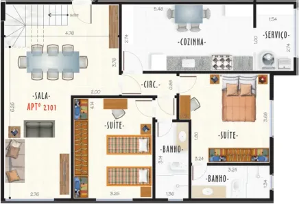 Cobertura com 4 Quartos à venda, 214m² no São Mateus, Juiz de Fora