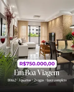 Apartamento com 3 Quartos à venda, 110m² no Boa Viagem, Recife
