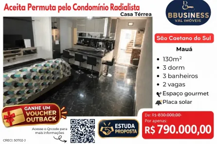 Casa com 3 Quartos à venda, 130m² no Mauá, São Caetano do Sul