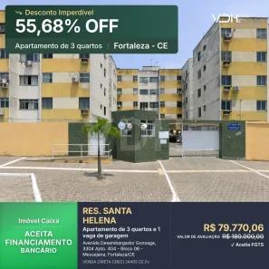 Apartamento com 3 Quartos à venda, 64m² no Cidade dos Funcionários, Fortaleza