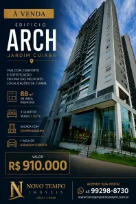 Apartamento com 3 Quartos à venda, 88m² no Cidade Alta, Cuiabá