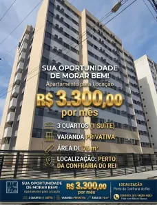 Apartamento com 3 Quartos para alugar, 76m² no Poço, Maceió