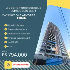 Apartamento com 2 Quartos à venda, 65m² no Caminho das Árvores, Salvador