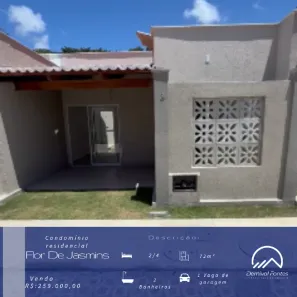 Casa com 2 Quartos à venda, 73m² no Parque das Árvores, Parnamirim