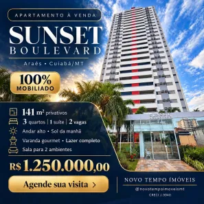 Apartamento com 3 Quartos à venda, 141m² no Araés, Cuiabá
