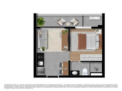 Apartamento com 1 Quarto à venda, 35m² no Santa Cecília, São Paulo
