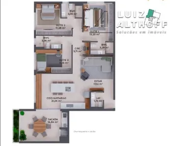 Apartamento com 3 Quartos à venda, 122m² no Pedra Branca, Palhoça