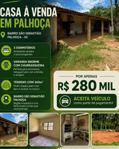 Casa com 3 Quartos à venda, 100m² no São Sebastião, Palhoça