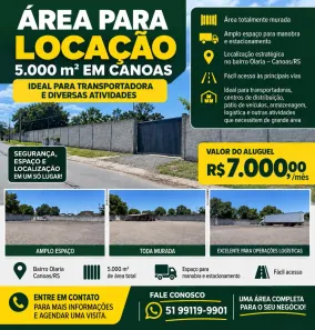 Lote/Terreno para alugar, 5000m² no Olaria, Canoas