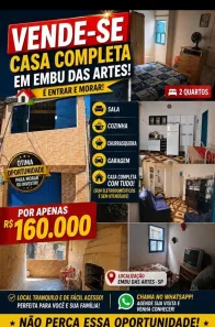 Casa com 2 Quartos à venda, 74m² no Jardim Sílvia, Embu das Artes