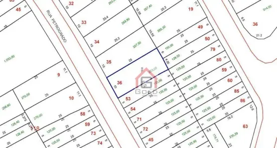 Lote/Terreno à venda, 253m² no Jardim Santo Alberto, Santo André