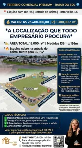 Lote/Terreno à venda, 18000m² no Raiar do Sol, Boa Vista