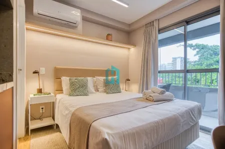 Apartamento com 1 Quarto para alugar, 23m² no Indianópolis, São Paulo