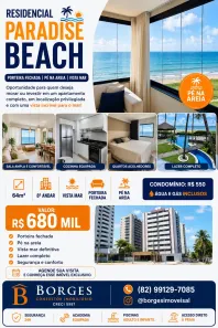 Apartamento com 2 Quartos à venda, 64m² no Guaxuma, Maceió