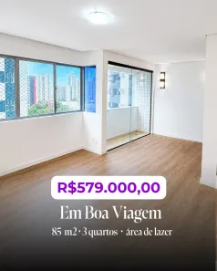 Apartamento com 3 Quartos à venda, 82m² no Boa Viagem, Recife