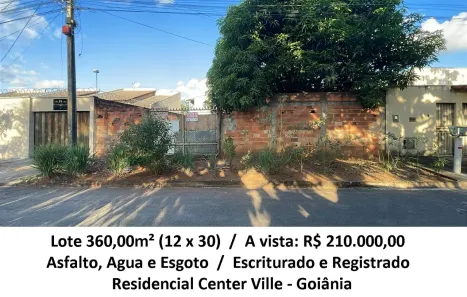 Lote/Terreno à venda, 360m² no Residencial Center Ville, Goiânia