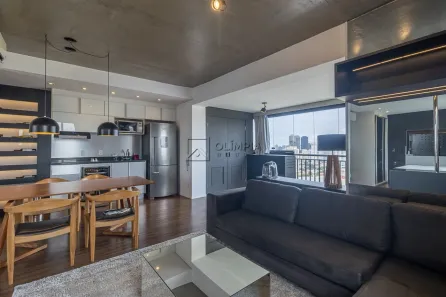 Apartamento com 1 Quarto para alugar, 63m² no Cidade Monções, São Paulo
