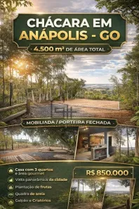 Fazenda/Sítio com 3 Quartos à venda, 4500m² no Residencial Ana Caroline, Anápolis