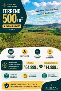 Lote/Terreno à venda, 500m² no Centro (Caucaia do Alto), Cotia