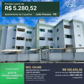 Apartamento com 3 Quartos à venda, 67m² no Gramame, João Pessoa