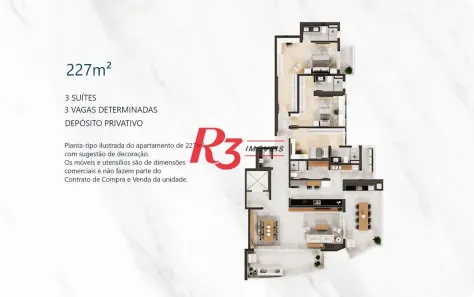 Apartamento com 3 Quartos à venda, 227m² no Ponta da Praia, Santos