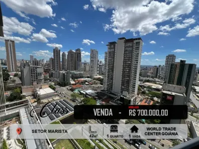 Apartamento com 1 Quarto à venda, 42m² no Setor Marista, Goiânia
