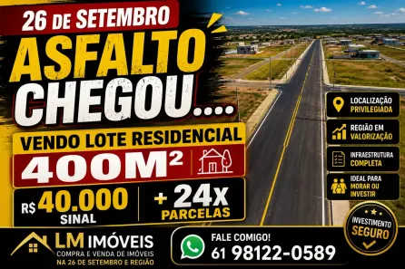 Lote/Terreno à venda, 400m² no Setor Habitacional Vicente Pires, Brasília