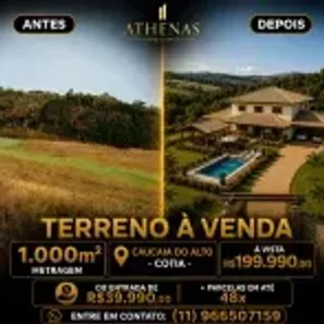 Lote/Terreno à venda, 1000m² no Centro (Caucaia do Alto), Cotia