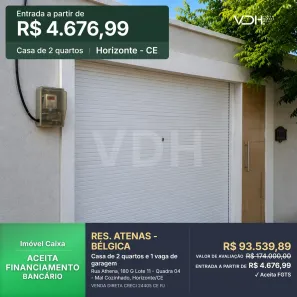 Casa com 2 Quartos à venda, 76m² no Mal Cozinhado, Horizonte