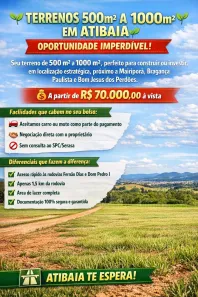 Lote/Terreno à venda, 500m² no Centro, Atibaia