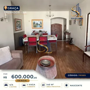 Apartamento com 4 Quartos à venda, 140m² no Graça, Salvador