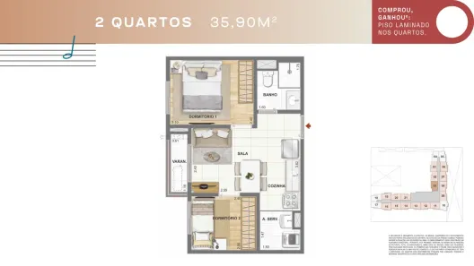 Apartamento com 2 Quartos à venda, 35m² no Santo Cristo, Rio de Janeiro