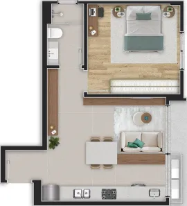 Apartamento com 1 Quarto à venda, 39m² no Centro, Florianópolis