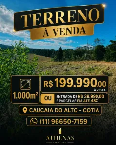 Lote/Terreno à venda, 1000m² no Centro (Caucaia do Alto), Cotia