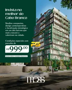 Flat com 1 Quarto à venda, 27m² no Cabo Branco, João Pessoa