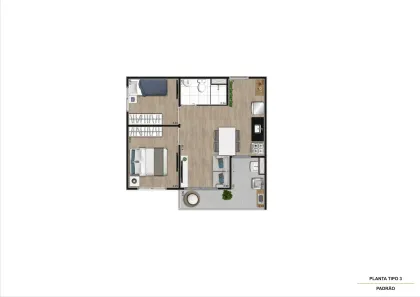 Apartamento com 2 Quartos à venda, 43m² no Lapa de Baixo, São Paulo