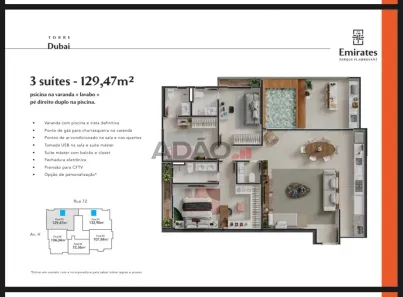 Apartamento com 3 Quartos à venda, 133m² no Jardim Goiás, Goiânia