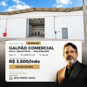 Galpão/Depósito/Armazém para alugar, 300m² no , Macaíba
