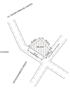 Lote/Terreno para alugar, 588m² no Hípica, Porto Alegre