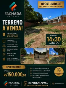 Lote/Terreno à venda, 420m² no Precabura, Eusébio
