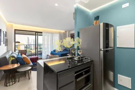 Flat com 1 Quarto à venda, 40m² no Brooklin Paulista, São Paulo