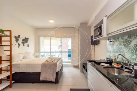 Apartamento com 1 Quarto para alugar, 25m² no Indianópolis, São Paulo
