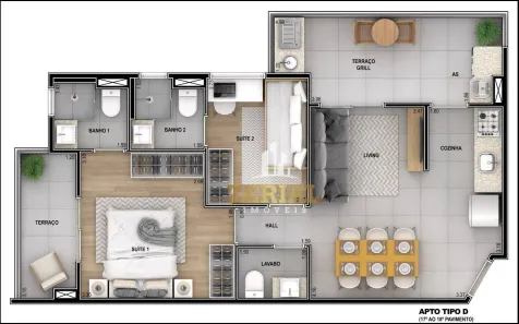 Apartamento com 2 Quartos à venda, 54m² no Vila Dom Pedro II, São Paulo