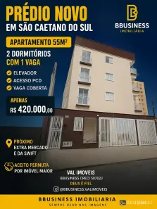 com 2 Quartos à venda, 55m² no Nova Gerty, São Caetano do Sul