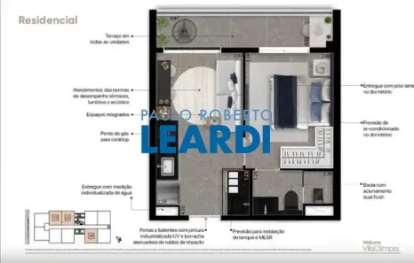 Apartamento com 1 Quarto à venda, 29m² no Vila Olímpia, São Paulo