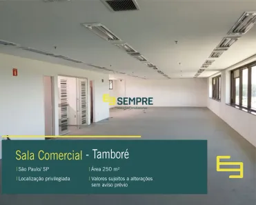 Sala Comercial para alugar, 250m² no Tamboré, Barueri